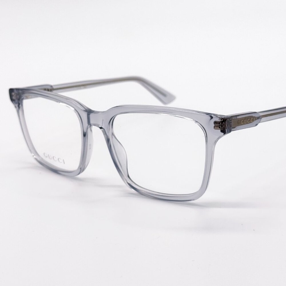 NEW GUCCI GG1120O 005 MEN TRANSPARENT LIGHT BLUE EYEGLASSES GUCCI - Picture 6 of 11